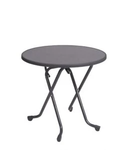 Alco Steel Folding Heavy Duty Table 80cm Diameter Graphite R20GCG