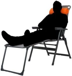 Portal Outdoor Ken Reclining Chair Grey With A Green Headrest And Stitching Complete With Anna Footrest -Nature Camping Store 416xcxsr8sl. ac sl1000 1