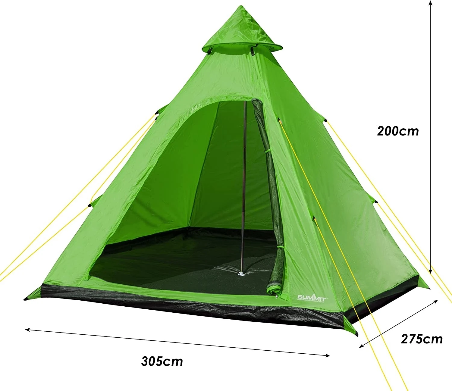 Summit Camping Festival 4 Person Hydrahalt Tipi Tent - GREEN 571046G 3 Summit Camping Festival 4 Person Hydrahalt Tipi Tent - GREEN 571046G