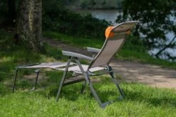 Portal Outdoor Ken Reclining Chair Grey With A Green Headrest And Stitching Complete With Anna Footrest -Nature Camping Store 81wnv9kygnl. ac sl1500 1