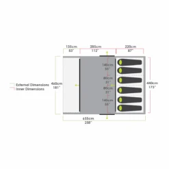 Zempire Evo TXL V2 6 Person Inflatable Tent 2023 ZE-0197001-003 -Nature Camping Store evo txl v2 0197001 002 web simplified floorplan ss22 1 1