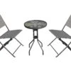 Gardenwize 3 Piece Garden Balcony Bistro Set With 2 Folding Chairs & 50cm Table GW346 -Nature Camping Store gw346 prod rgb72