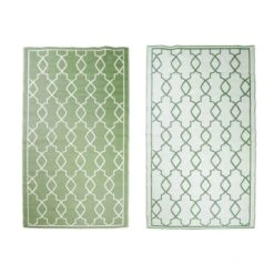 Leisurewize Vintage Outdoor Rug (Green/White) - 120cm X 180cm (Medium)GW372 6 Leisurewize Vintage Outdoor Rug (Green/White) - 120cm X 180cm (Medium)GW372 -Nature Camping Store gw372 image 5 1000x1000 2