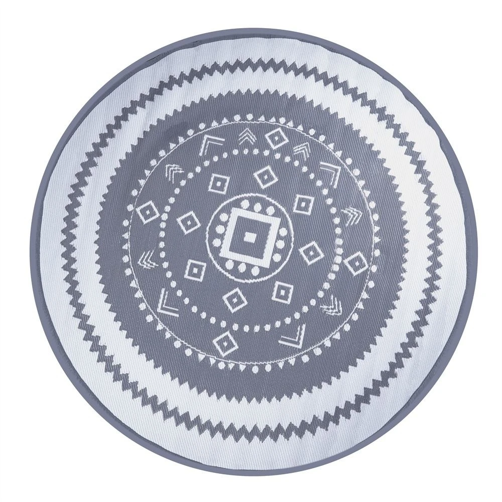 Leisurewize Vanguard Round Outdoor Rug (Grey/White) 150cm GW376 3 Leisurewize Vanguard Round Outdoor Rug (Grey/White) 150cm GW376
