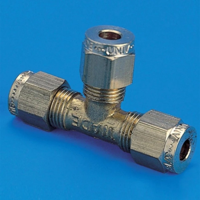 PLS T-Piece 3/8 X 3/8 X 5/16" Copper Fittings 2048/5 3 PLS T-Piece 3/8 X 3/8 X 5/16" Copper Fittings 2048/5