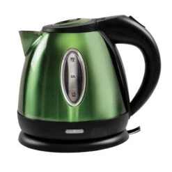 PLS Thirlemere Brushed Polished Metal 1.2l Kettle PO221 Green
