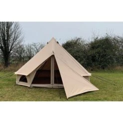 Quest Elite Bell Tent Signature 5 Metre A5001 -Nature Camping Store questbell4mwithdoortarp compressor 1 1