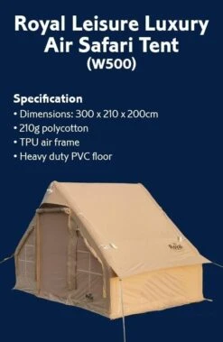 Royal Leisure Luxury Inflatable Air Safari Tent W500 -Nature Camping Store royal safari tent 2