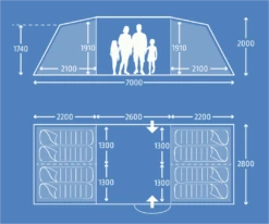 Kampa Watergate 8 Package With Carpet And Groundsheet 9120001258PK