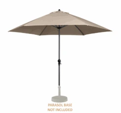 Nova Garden Summer 2.4m Round TAUPE Aluminium Tilting 38mm Stem Parasol (4)