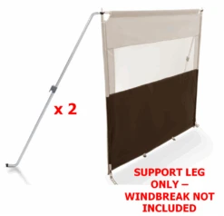 2 X Kampa Dometic Aluminium Support Poles For Poled Windbreak 9120000361