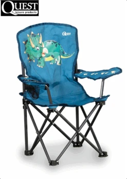 Quest Childrens Kids Childs Folding Dinosaur Compact Camping Safety Lock Chair 5203T