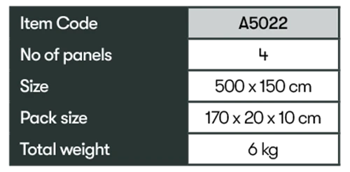 Quest Signature Windblocker Wooden Poled 100% Cotton 500 X 150cm Windbreak A5022 5 Quest Signature Windblocker Wooden Poled 100% Cotton 500 X 150cm Windbreak A5022 - Image 3