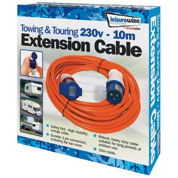 Streetwize 230v 10m Extension Hook-Up Lead SWTT47 3 Streetwize 230v 10m Extension Hook-Up Lead SWTT47