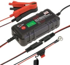 Streetwize 4Amp 6/12V Smart Battery Charger With Clamps & O Ring SWIBC6
