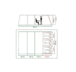 Coleman Weathermaster 6XL AIR 2023 2000035188 -Nature Camping Store weathermaster 6xl floor plan 1